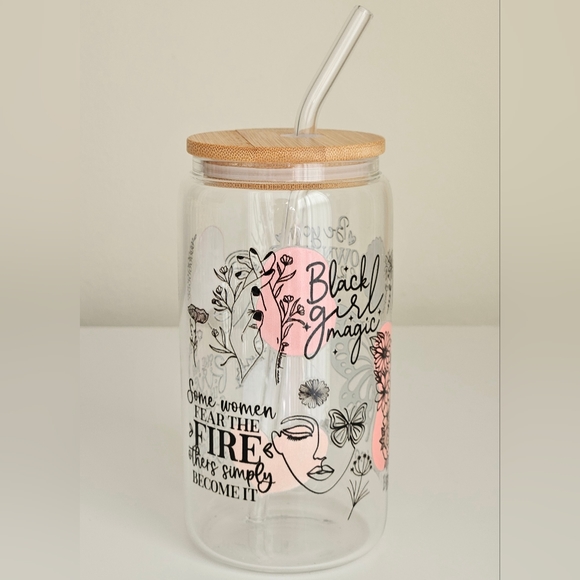 Be Amazing 16oz Clear Beer Can Glass Cup - Picture 3 of 5